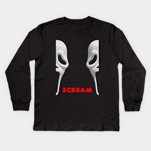 Face Scream Movie Kids Long Sleeve T-Shirt